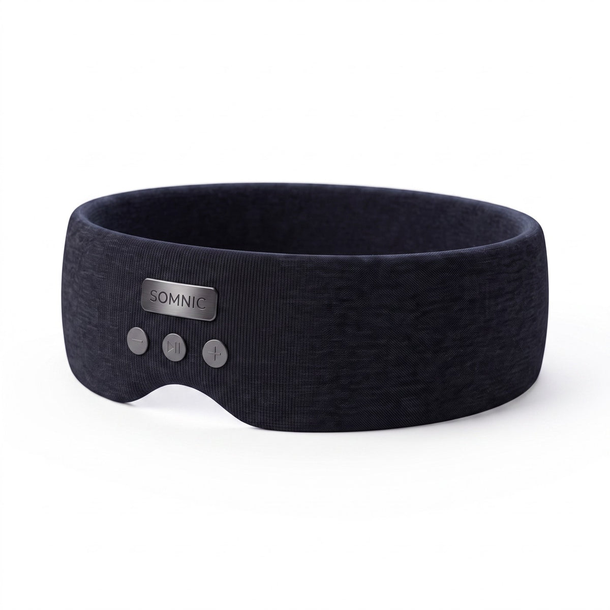 Somnic sleep band — Midnight Black — 45° perspective