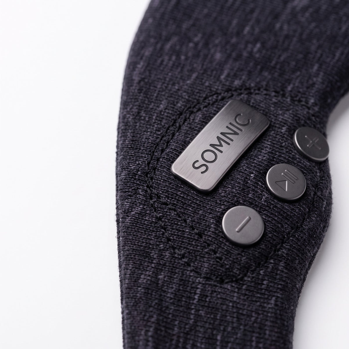 Somnic sleep band — Midnight Black — Macro detail