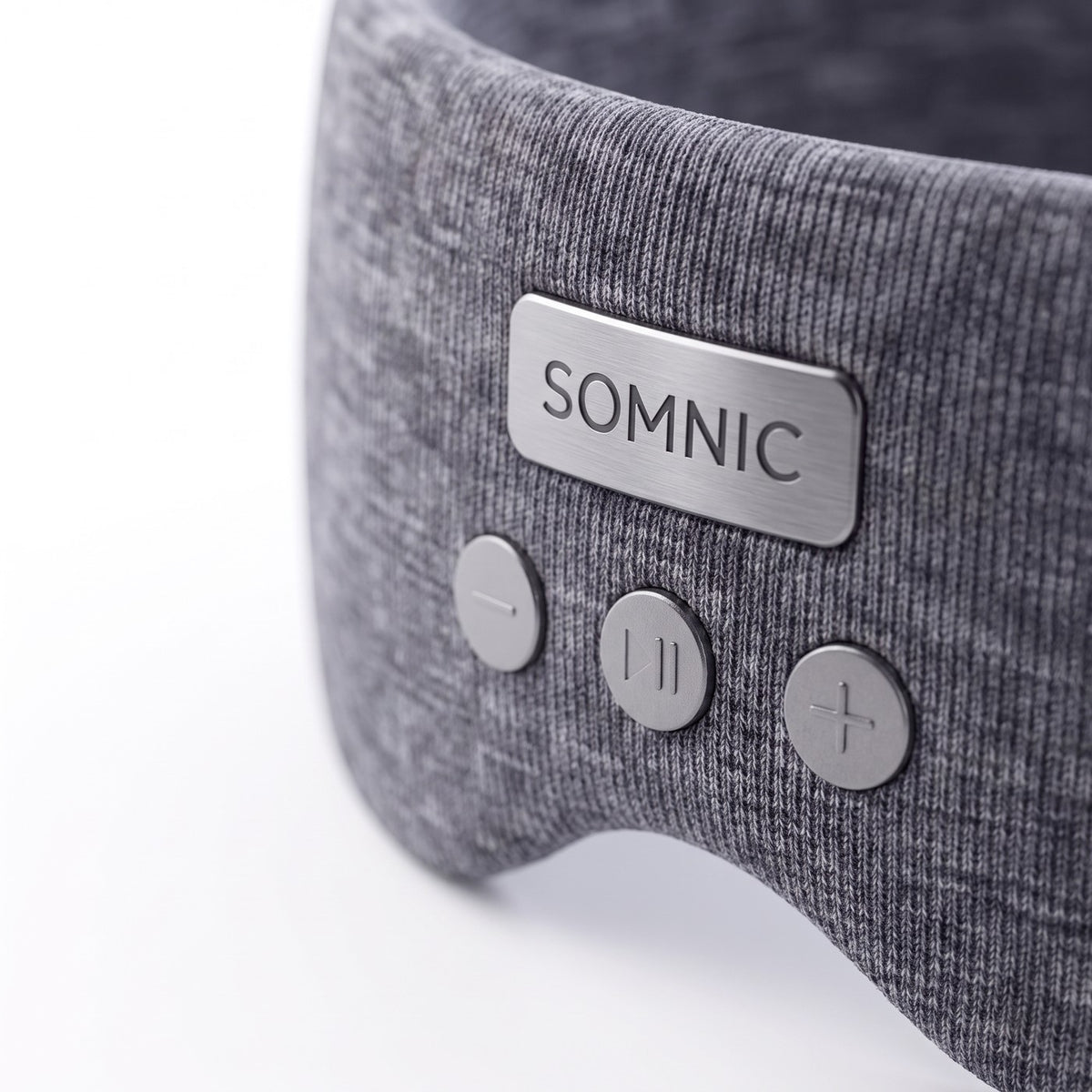 Somnic sleep band — Heather Grey — Macro detail
